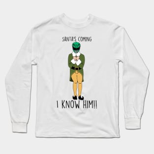 Power Rangers / Elf mash-up Christmas Design Long Sleeve T-Shirt